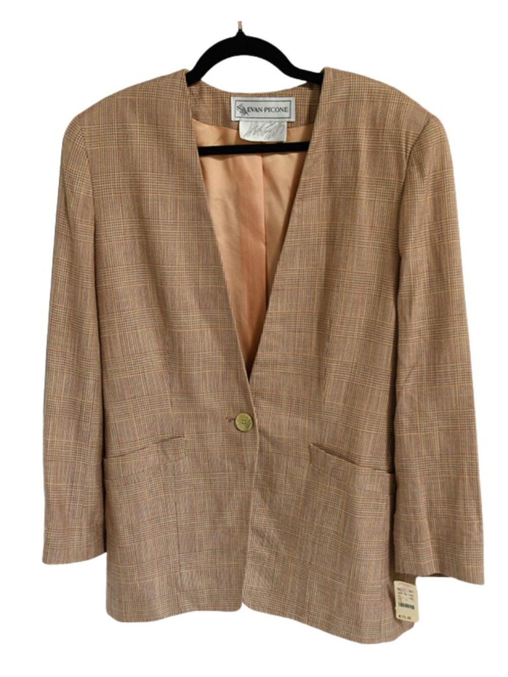 NWT VTG 80s 90s Evan Picone Lord & Taylor Single Button Rayon Blazer Sz 10